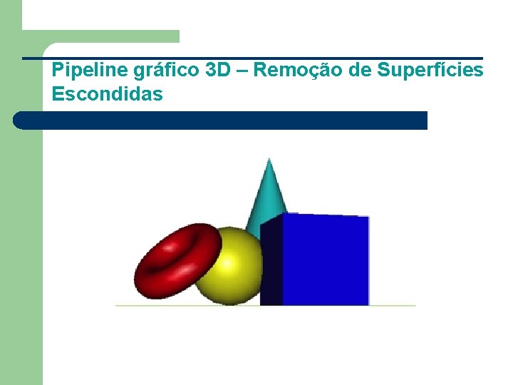 Pipeline gráfico 3 D – Remoção de Superfícies Escondidas 