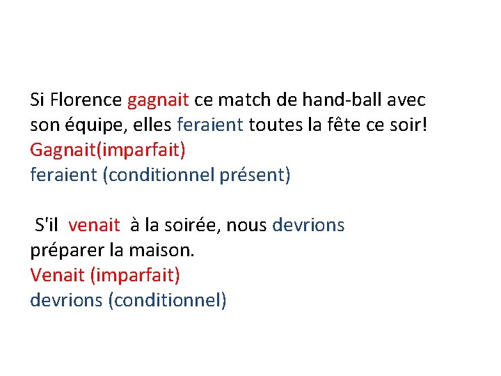 Si Florence gagnait ce match de hand-ball avec son équipe, elles feraient toutes la
