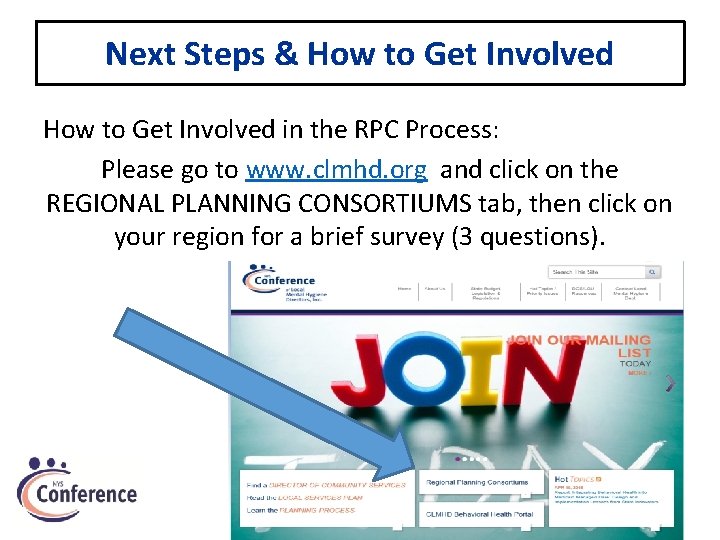 Next Steps & How to Get Involved in the RPC Process: Please go to