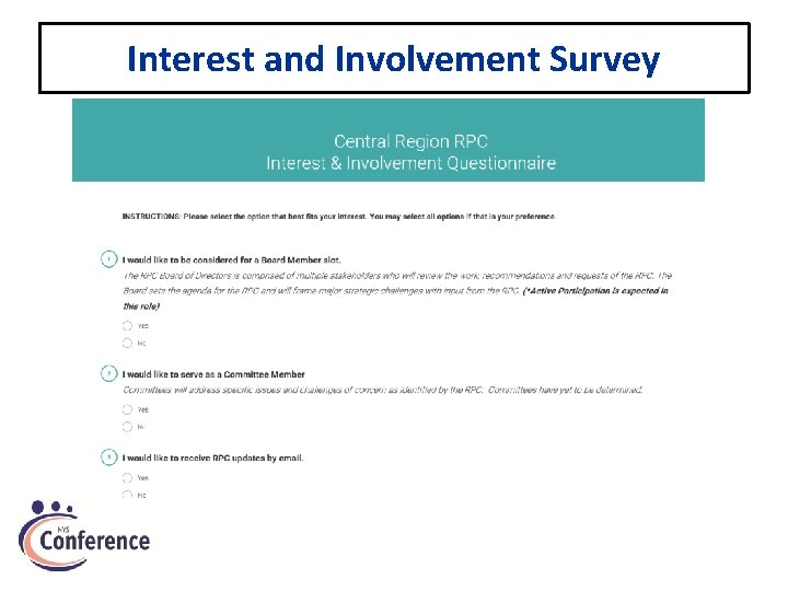 Interest and Involvement Survey 