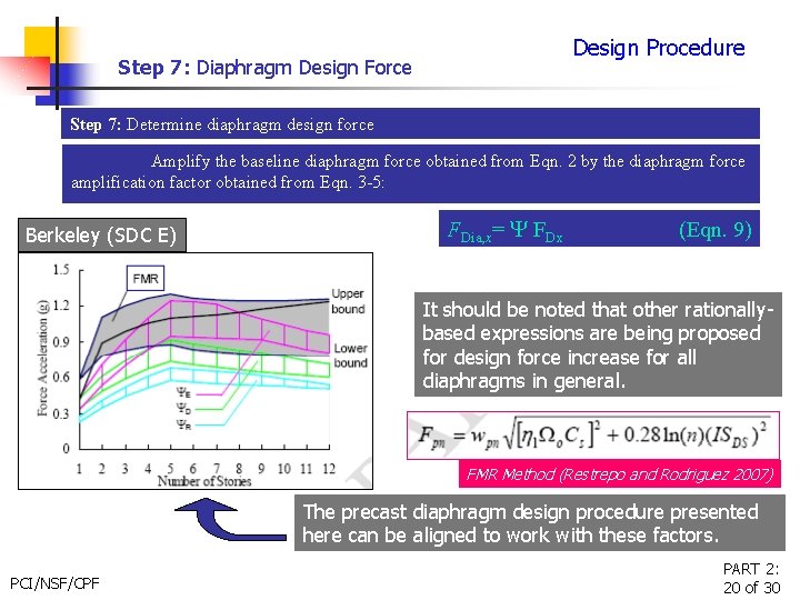 Design Procedure Step 7: Diaphragm Design Force Step 7: Determine diaphragm design force Amplify