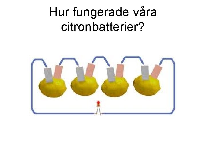 Hur fungerade våra citronbatterier? 