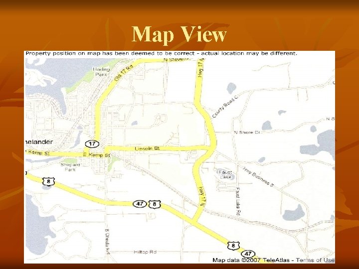 Map View 