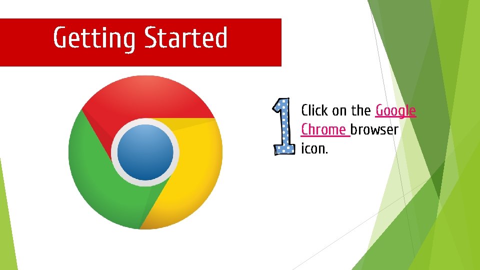 Getting Started Click on the Google Chrome browser icon. 