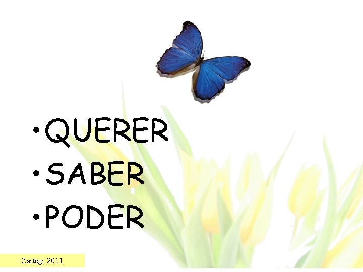  • QUERER • SABER • PODER Zaitegi 2011 