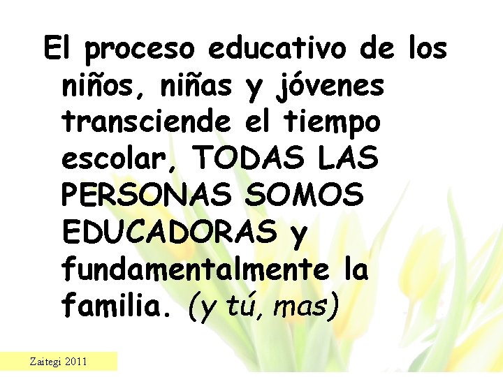 El proceso educativo de los niños, niñas y jóvenes transciende el tiempo escolar, TODAS