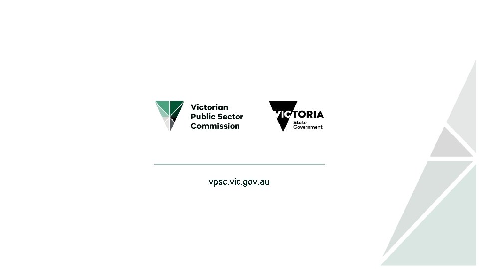 t vpsc. vic. gov. au OFFICIAL t vpsc. vic. gov. au OFFICIAL