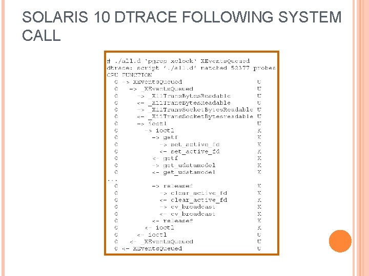 SOLARIS 10 DTRACE FOLLOWING SYSTEM CALL 