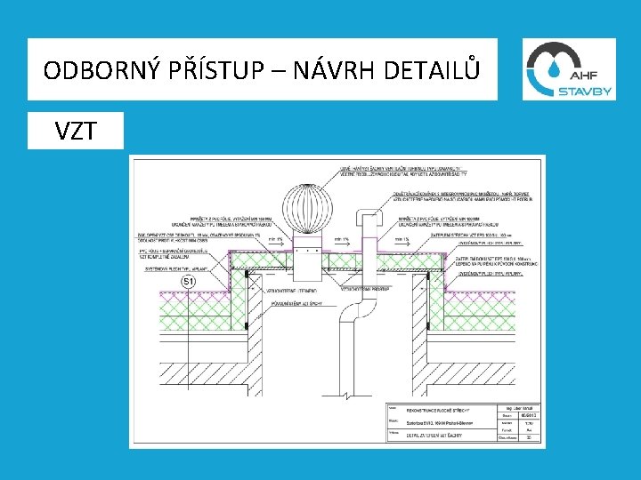 ODBORNÝ PŘÍSTUP – NÁVRH DETAILŮ VZT 