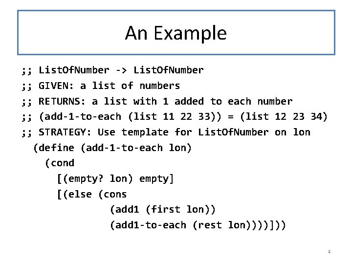 An Example ; ; ; ; ; List. Of. Number -> List. Of. Number