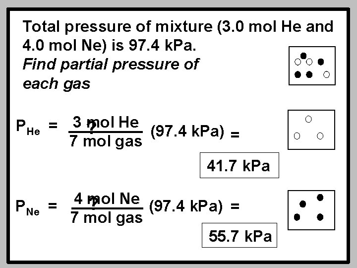 Total pressure of mixture (3. 0 mol He and 4. 0 mol Ne) is