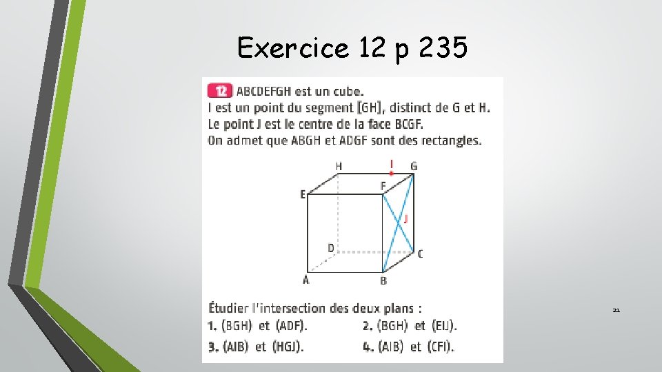 Exercice 12 p 235 21 