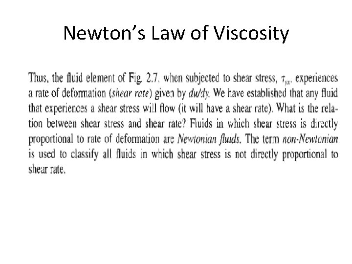 Newton’s Law of Viscosity 