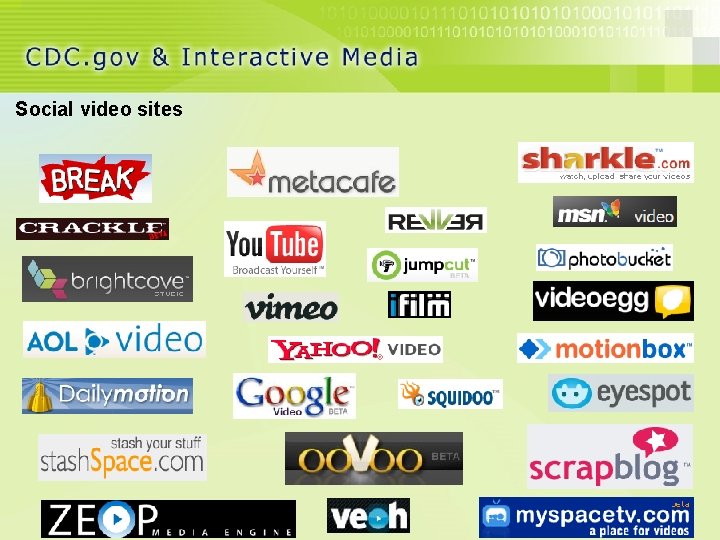 Social video sites 