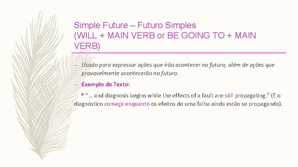 Simple Future – Futuro Simples (WILL + MAIN VERB or BE GOING TO +