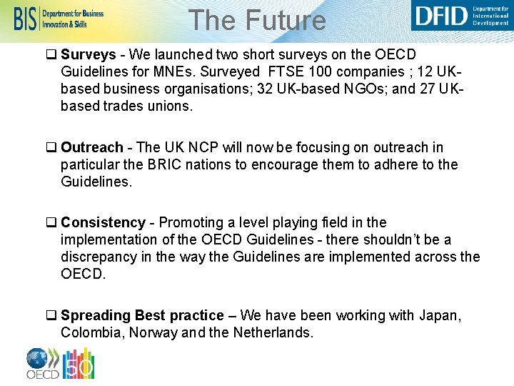 The Future q Surveys - We launched two short surveys on the OECD Guidelines