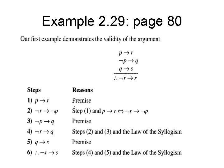 Example 2. 29: page 80 