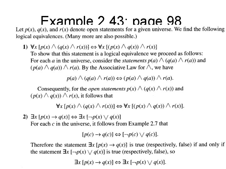 Example 2. 43: page 98. 