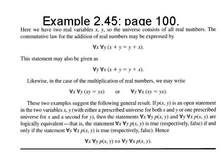 Example 2. 45: page 100. 
