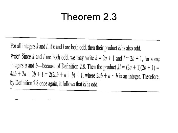 Theorem 2. 3 