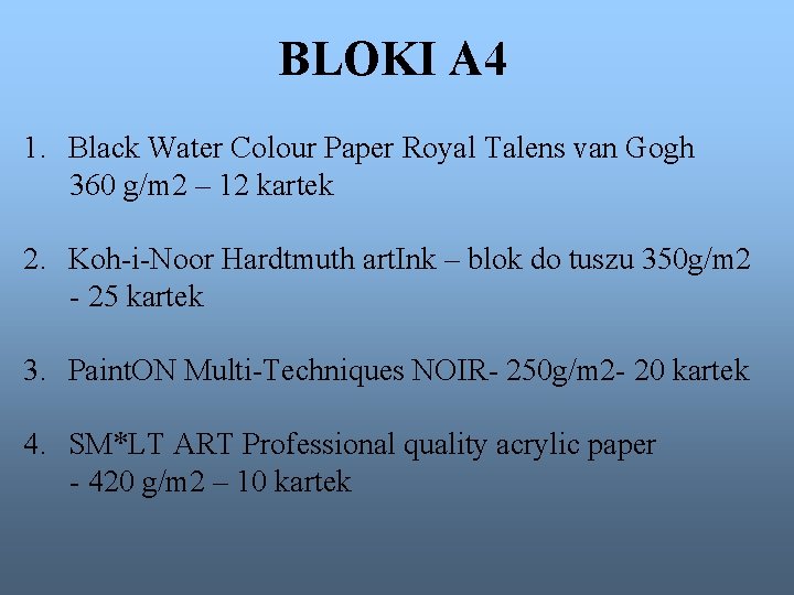 BLOKI A 4 1. Black Water Colour Paper Royal Talens van Gogh 360 g/m