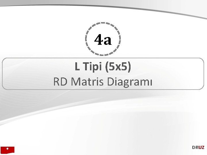 4 a L Tipi (5 x 5) RD Matris Diagramı * DRUZ 