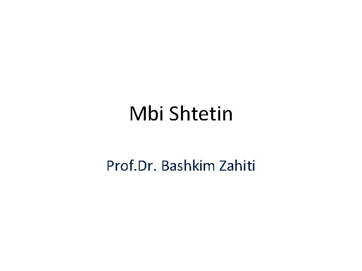 Mbi Shtetin Prof. Dr. Bashkim Zahiti 