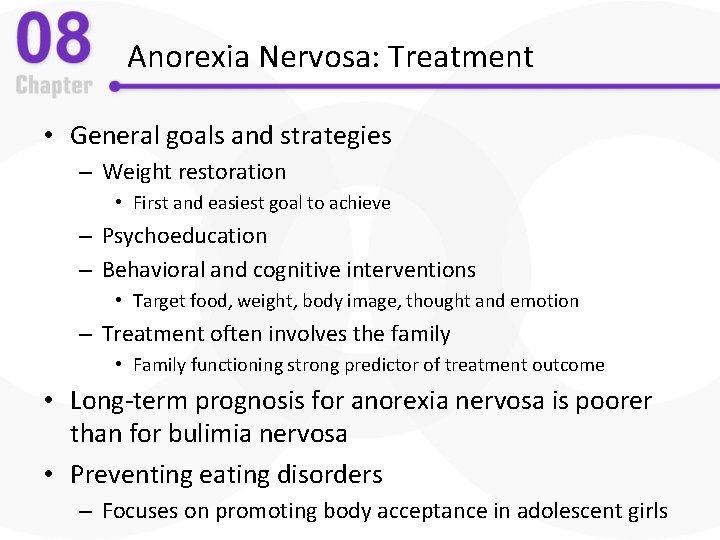 Chapter 8 Eating and Sleep Disorders Outline Types