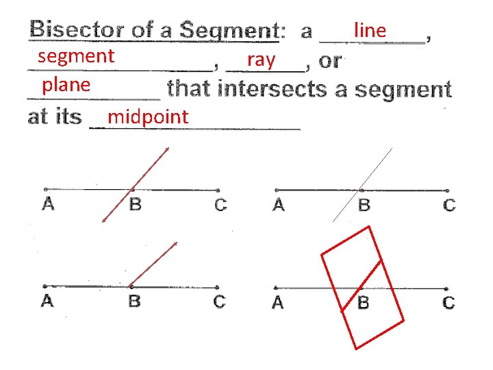 segment plane midpoint line ray 