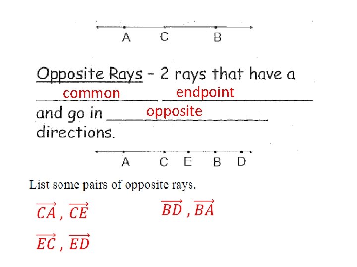 common endpoint opposite 