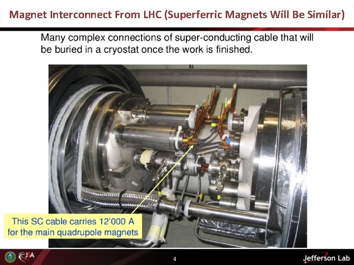 Magnet Interconnect From LHC (Superferric Magnets Will Be Similar) 4 