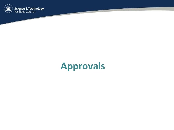 Approvals 