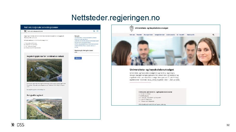 Nettsteder. regjeringen. no 32 