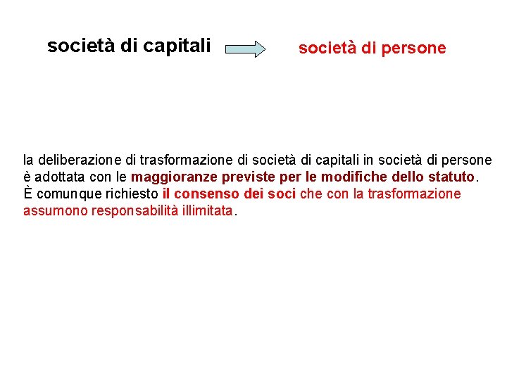 società di capitali società di persone la deliberazione di trasformazione di società di capitali