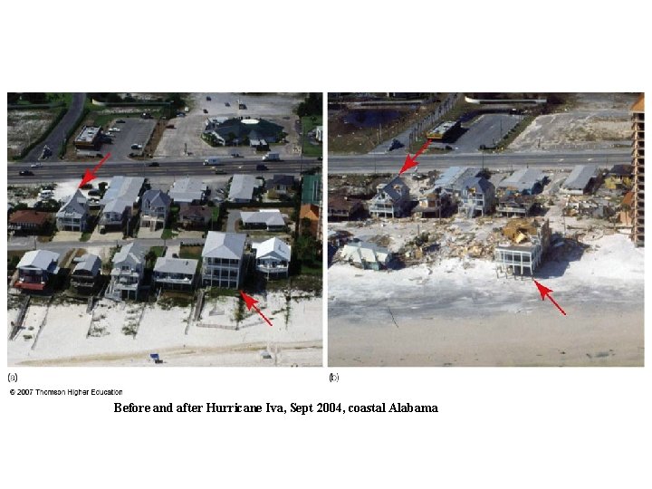 Before and after Hurricane Iva, Sept 2004, coastal Alabama 