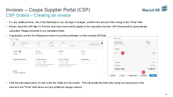 Invoices – Coupa Supplier Portal (CSP) CSP Orders – Creating an invoice For any