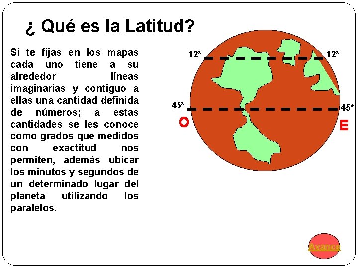 ¿ Qué es la Latitud? Si te fijas en los mapas cada uno tiene
