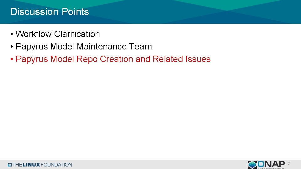 Discussion Points • Workflow Clarification • Papyrus Model Maintenance Team • Papyrus Model Repo