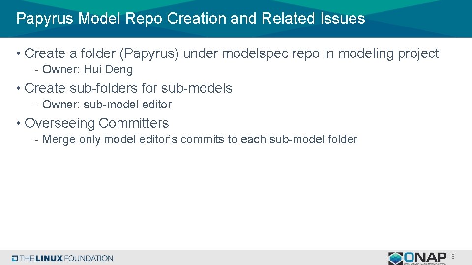 Papyrus Model Repo Creation and Related Issues • Create a folder (Papyrus) under modelspec