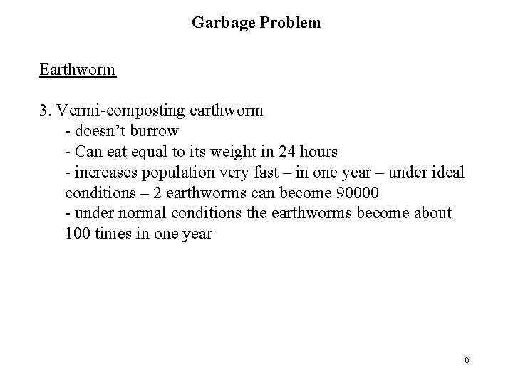 Solving National Problems Garbage Use of Chemical Fertilizers