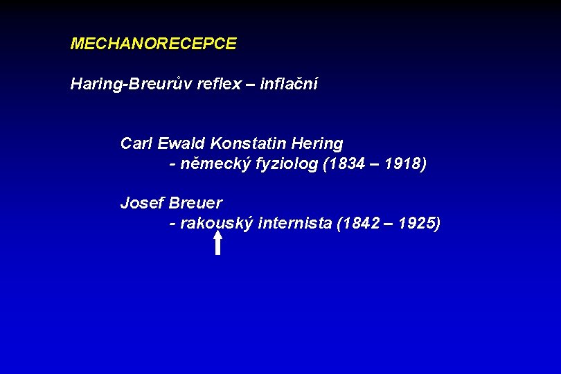 MECHANORECEPCE Haring-Breurův reflex – inflační Carl Ewald Konstatin Hering - německý fyziolog (1834 –