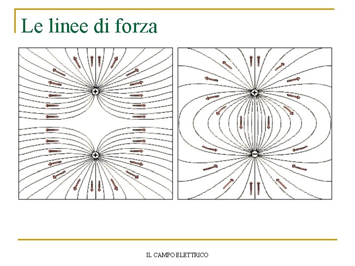 Le linee di forza IL CAMPO ELETTRICO 