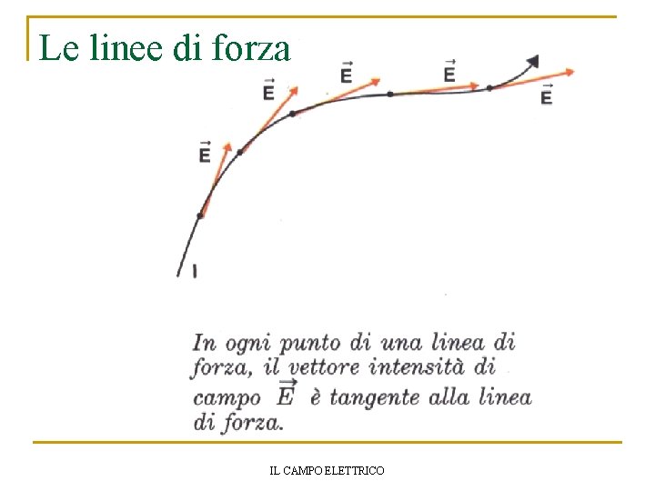 Le linee di forza IL CAMPO ELETTRICO 