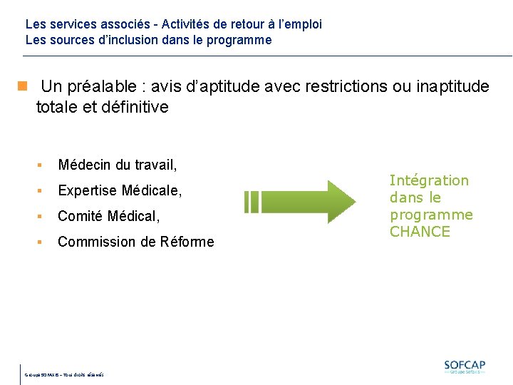 Les services associés - Activités de retour à l’emploi Les sources d’inclusion dans le