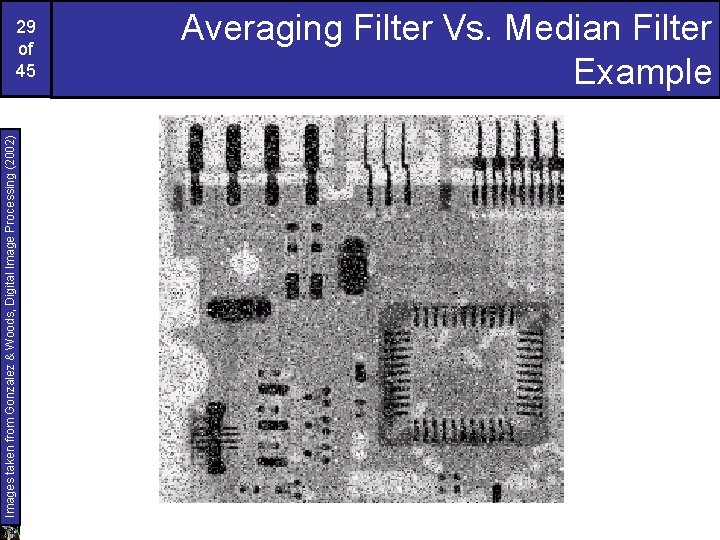 Images taken from Gonzalez & Woods, Digital Image Processing (2002) 29 of 45 Averaging