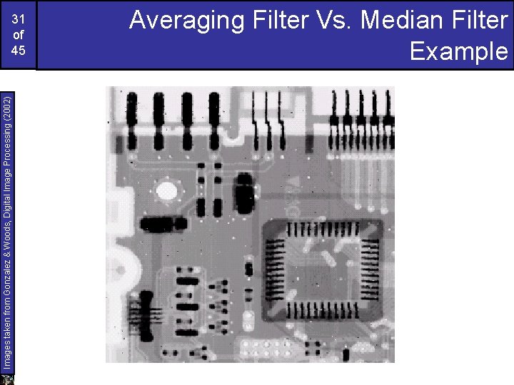 Images taken from Gonzalez & Woods, Digital Image Processing (2002) 31 of 45 Averaging