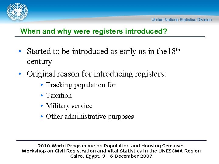 When and why were registers introduced? • Started to be introduced as early as When and why were registers introduced? • Started to be introduced as early as