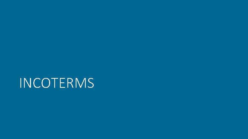 INCOTERMS 