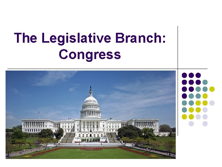 The Legislative Branch: Congress 