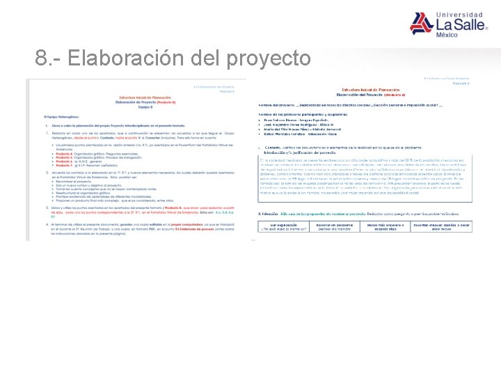 8. - Elaboración del proyecto 